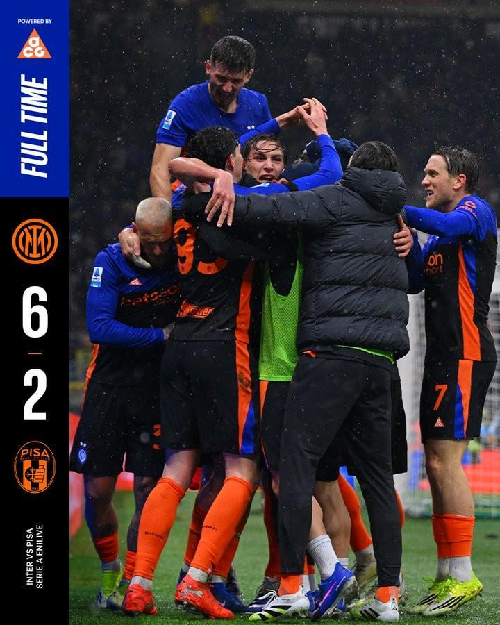 开云体育-让二追六，国米6-2击败比萨本赛季首次逆转取胜